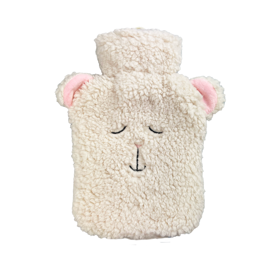 Hot Water Bottle 700mL & Cover - Sheep - The Grain Shop