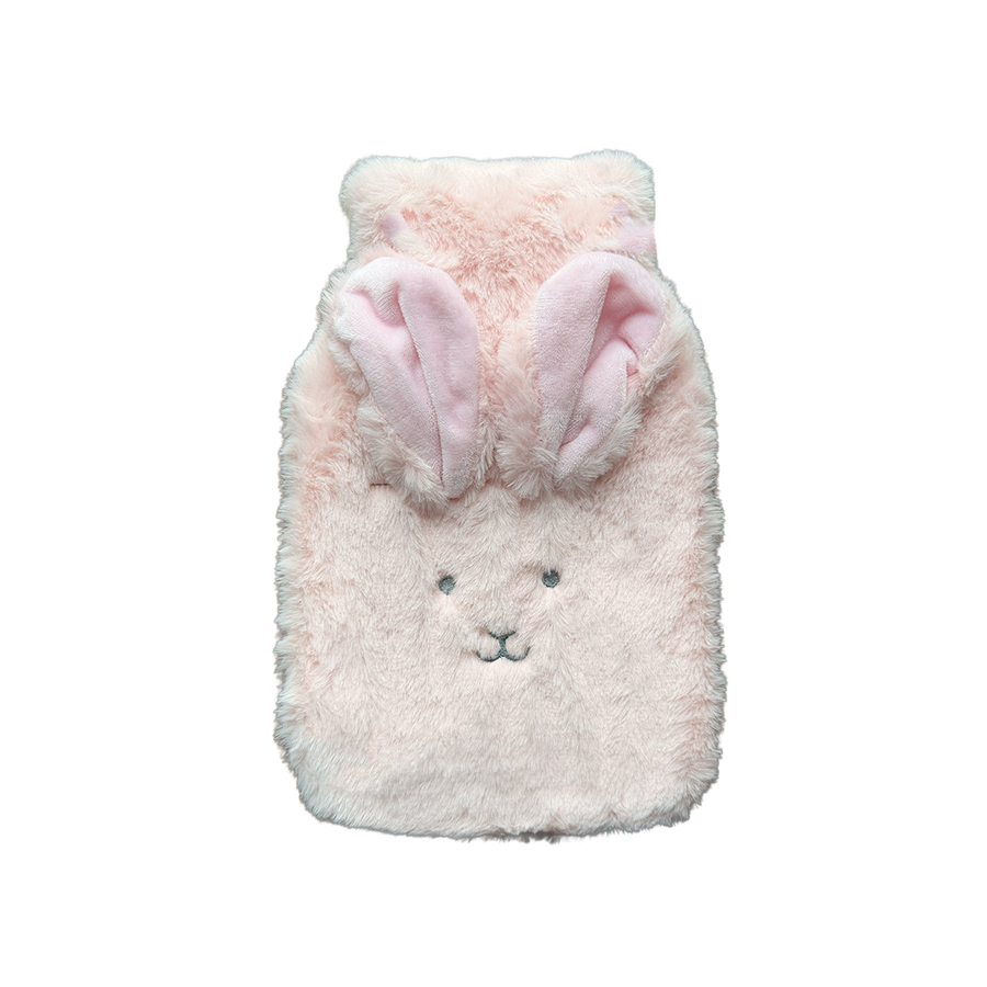 Hot Water Bottle & Cover - Pink Rabbit - The Grain Shop